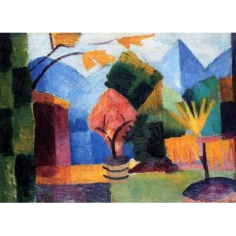 Tableaux pour Chambre - Tableau -Jardin en Lago Thuner-, August Macke - Macke, August