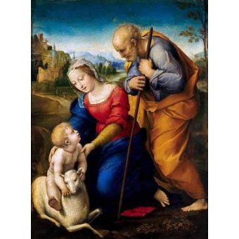  - Tableau -La Sagrada Familia del Cordero-, Sanzio da Urbino Raffael Raphaël - Raphaël, Sanzio da Urbino Raffael
