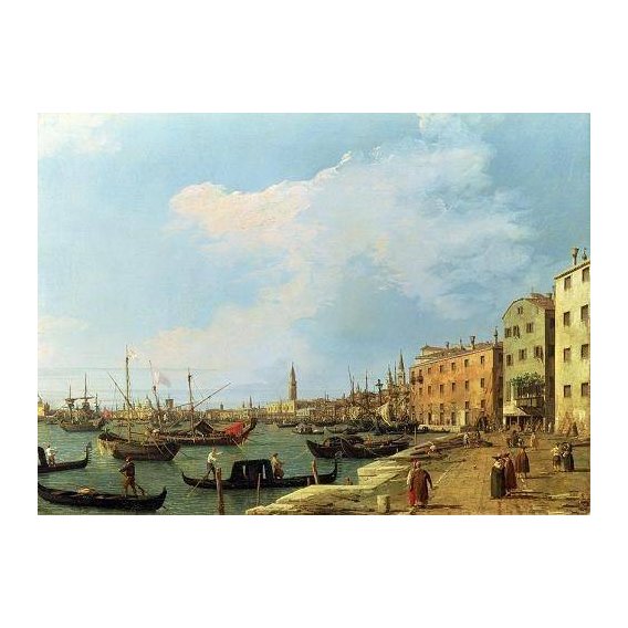 pinturas de paisagens marinhas - Quadro -The Riva Degli Schiavoni, 1724-30-