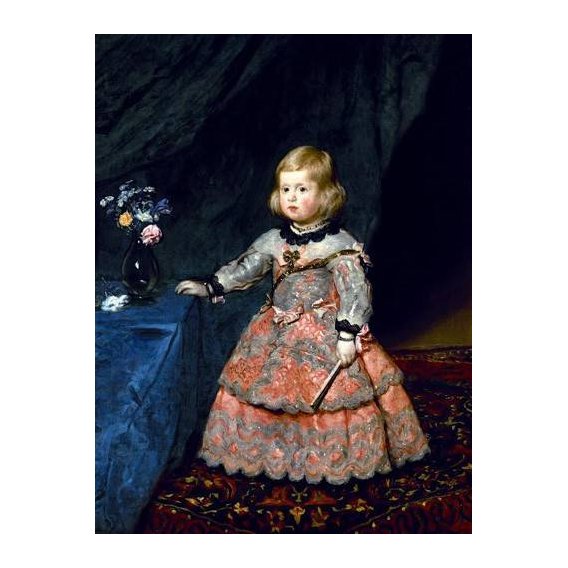 pinturas do retrato - Quadro -Retrato de la Infanta Margarita a la edad de tres años-