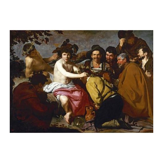 pinturas do retrato - Quadro -Los borrachos (El triunfo de Baco)-