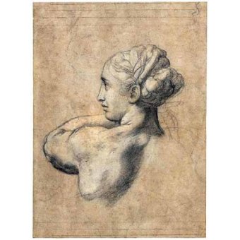  - Tableau -Head_of_a_Woman-, Sanzio da Urbino Raffael Raphaël - Raphaël, Sanzio da Urbino Raffael