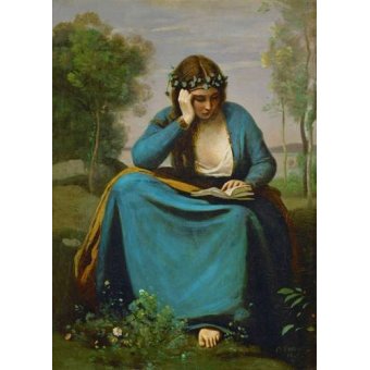 Tableaux de Portraits - Tableau -La Muse de Virgil-, J. B. Camille Corot - Corot, J. B. Camille