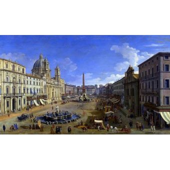  - Tableau -Roma, vista desde la Piazza Navona-, Giovanni A. Canal Canaletto - Canaletto, Giovanni A. Canal