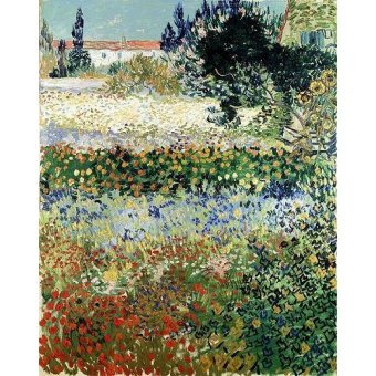  - Tableau -Jardin fleuri à Arles, 1888-, Vincent Van Gogh - Van Gogh, Vincent