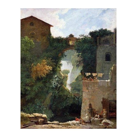 pinturas de paisagens - Quadro -The Falls of Tivoli (oil on canvas).-
