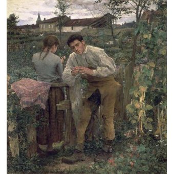  - Tableau -Rural Love, 1882 (oil on canvas).-, Jules Bastien Lepage - Bastien Lepage, Jules