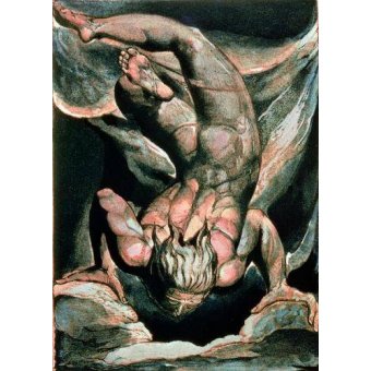  - Tableau -The First Book of Urizen, Man floating upside down-, William Blake - Blake, William