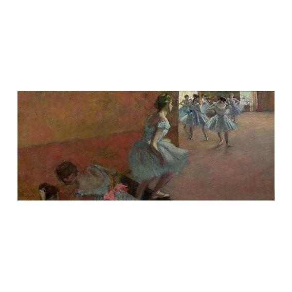 pinturas do retrato - Quadro -Dancers Ascending a Staircase, c.1886-88-