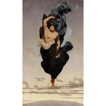  - Tableau -Night, c.1850-55 (oil on canvas).-, Jean Leon Gerome - Gerome, Jean Leon