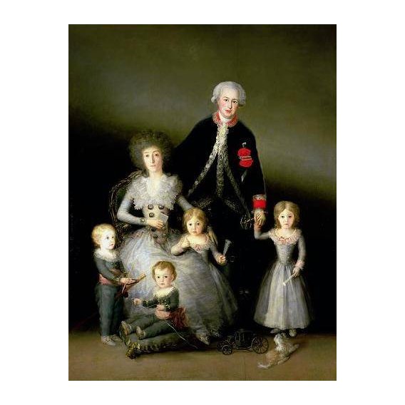 pinturas do retrato - Quadro -El Duque de Osuna y su familia, 1788-
