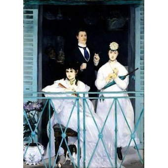 Tableau -Le balcon, 1868-9 (oil on canvas).-, Eduard Manet