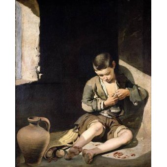 Tableaux de Portraits - Tableau -El joven mendigo, c 1650-, Bartolome Esteban Murillo - Murillo, Bartolome Esteban