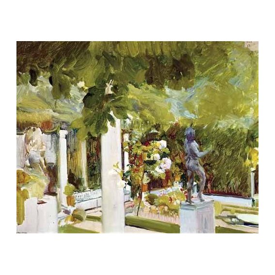 pinturas de paisagens - Quadro -Jardin de la casa del artista (II)-