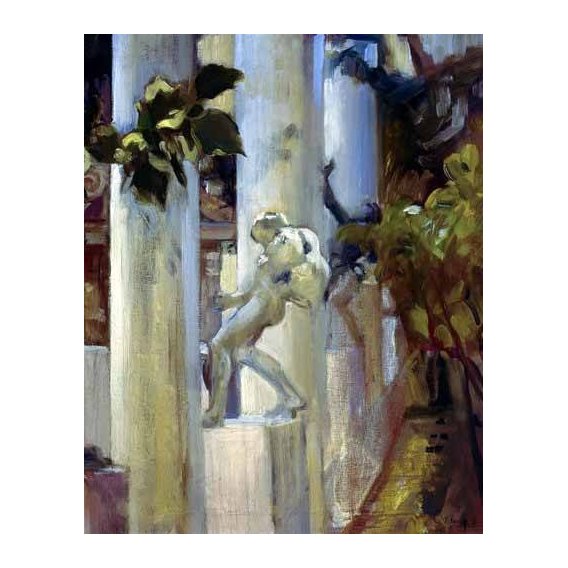 pinturas de paisagens - Quadro -Jardin de la casa del artista (III)-