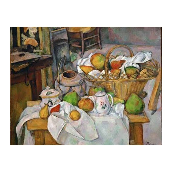 naturezas mortas - Quadro -Bodegón con cesto de fruta-
