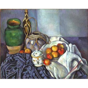  - Tableau - Nature morte avec des pots et des fruits, 1890 -, Paul Cezanne - Cezanne, Paul