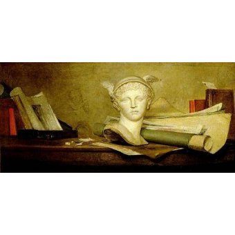 - Tableau -Still Life with Attributes of the Arts-, Jean Bapt. Simeon Chardin - Chardin, Jean Bapt. Simeon