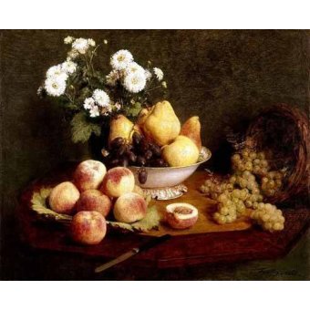  - Tableau -Flores y frutas-, Henri Fantin Latour - Fantin Latour, Henri