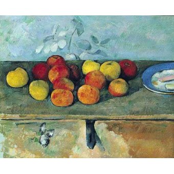  - Tableau -Bodegón con manzanas y galletas(1880-82)-, Paul Cezanne - Cezanne, Paul