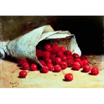  - Tableau -Bolsa de papel con cerezas-, Antoine Vollon - Vollon, Antoine