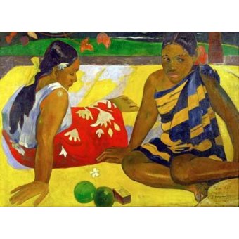  - Tableau -Two women from Tahiti (Oil on canvas) (1892)-, Paul Gauguin - Gauguin, Paul
