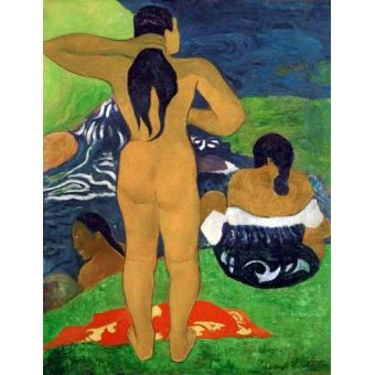  - Tableau -Tahitian women on the beach,1892-, Paul Gauguin - Gauguin, Paul