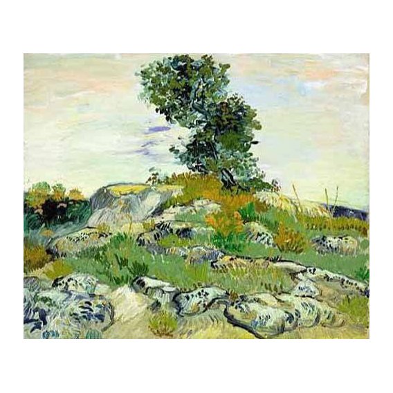 pinturas de paisagens - Quadro -The Rocks, 1888 (oil on canvas).-