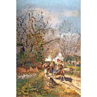 Tableaux de Paysages - Tableau -Huerta valenciana-, Ignacio Pinazo y Camarlench - Pinazo y Camarlench, Ignacio