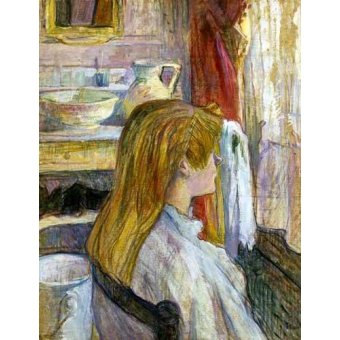 Tableaux de Portraits - Cuadro de Retrato - Mujer en la ventana, Henri de Toulouse- Lautrec - Toulouse-Lautrec, Henri de