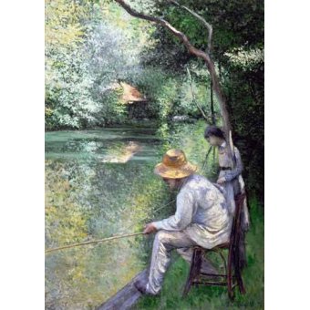  - Tableau -Peche a la ligne - Angling, 1878-, Gustave Caillebotte - Caillebotte, Gustave