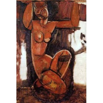  - Tableau -Cariátide-1-, Amedeo Modigliani - Modigliani, Amedeo