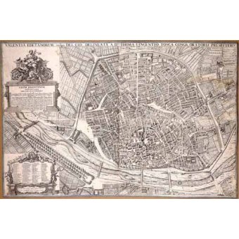 Tableaux Mappemondes - Tableau -Plano de Valencia del Padre Tosca, 1704-, Anciennes cartes - Anciennes cartes