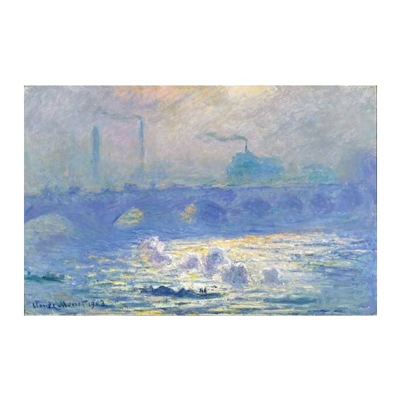 pinturas de paisagens - Quadro -Waterloo Bridge, Effect of the Mist, 1903-