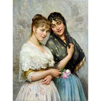 - Tableau -Femmes vénitiennes-, Eugen Von Blaas - Blaas, Eugen Von