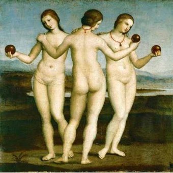  - Tableau -Les Trois Grâces, 1505-, Sanzio da Urbino Raffael Raphaël - Raphaël, Sanzio da Urbino Raffael