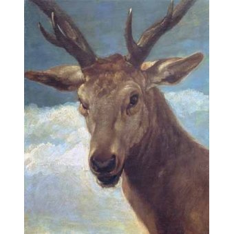 Tableaux d'Animaux - Tableau -Tête de cerf-, Diego de Silva Velazquez - Velazquez, Diego de Silva