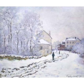 Tableau -Neige à Argenteuil, 1875-, Claude Monet