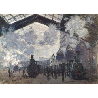 Tableaux de Paysages - Tableau - La Gare Saint-Lazare, 1877-, Claude Monet - Monet, Claude