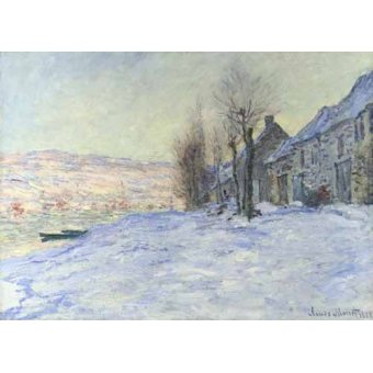  - Tableau -Lavacourt sous la neige, 1879-, Claude Monet - Monet, Claude