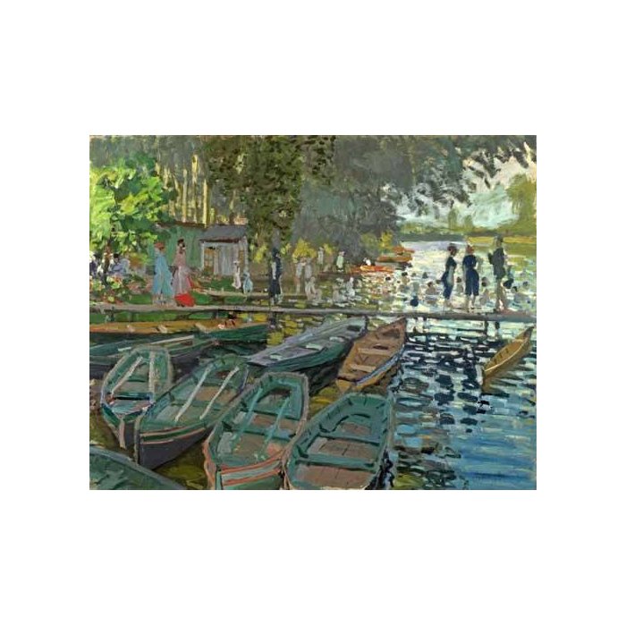 Planche à Découper En Verre Monet Baigneuses à La Grenouillère - Lot De 2, 40x52 Cm