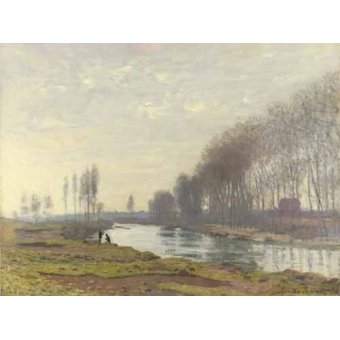Tableaux de Paysages - Tableau -Le petit bras de la Seine a Argenteuil, 1872-, Claude Monet - Monet, Claude