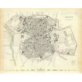 Tableaux Mappemondes - Tableau -Madrid 1831-, Anciennes cartes - Anciennes cartes