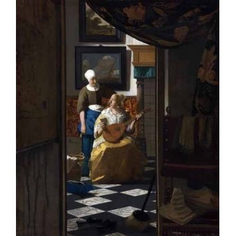  - Tableau -La Lettre d'amour, 1669-, Johannes Vermeer - Vermeer, Johannes