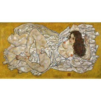 Tableaux de Nus - Tableau -Liegende Frau-, Egon Schiele - Schiele, Egon