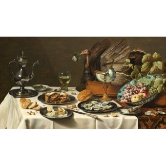  - Tableau -Bodegon con pastel turco, 1627-, Willem Claesz Heda - Heda, Willem Claesz