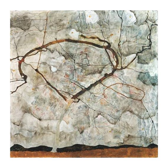 pinturas abstratas - Quadro -Autumn Tree in Stirred Air (Winter Tree), 1912-