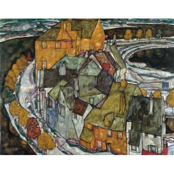  - Tableau -Crescent of Houses II (Island Town), 1915-, Egon Schiele - Schiele, Egon