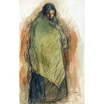  - Tableau -Gypsy Standing, 1906-, Isidre Nonell y Monturiol - Nonell y Monturiol, Isidre