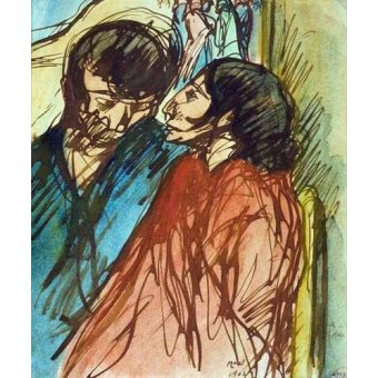 - Tableau -Gypsy Couple, 1904-, Isidre Nonell y Monturiol - Nonell y Monturiol, Isidre
